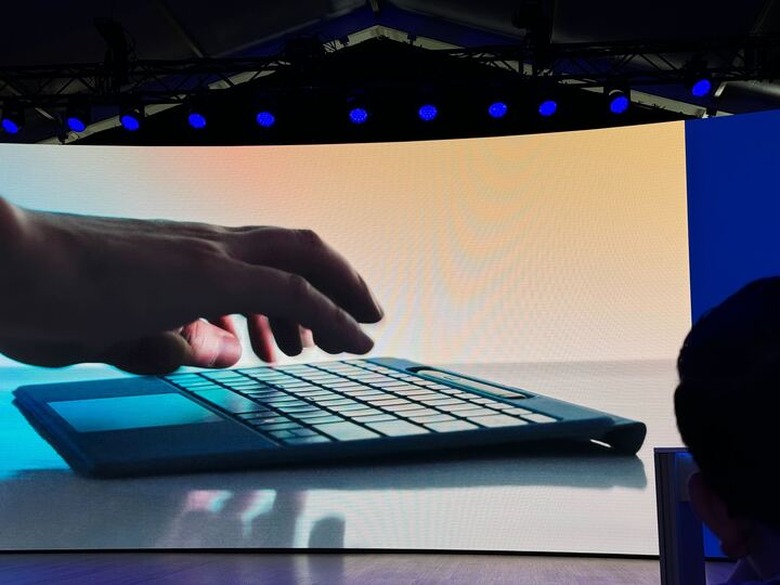 A close-up of the keyboard for the new Surface Pro.