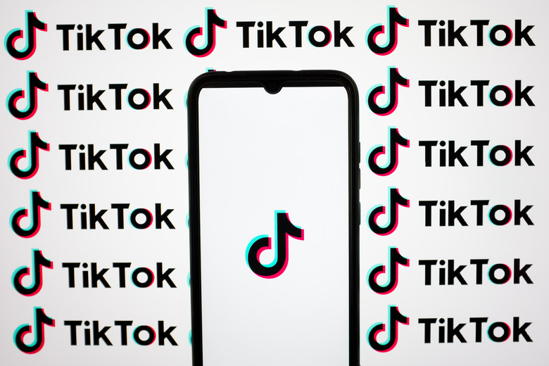 The TikTok logo is being displayed on a smartphone screen in Athens, Greece, on March 14, 2024. (Photo by Nikolas Kokovlis/NurPhoto via Getty Images)