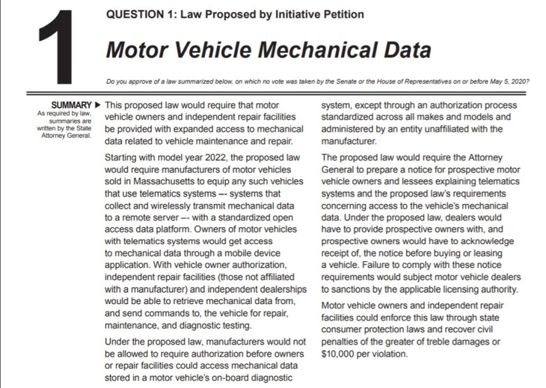 Question 1 text - Motor Vehicle Mechanical Data