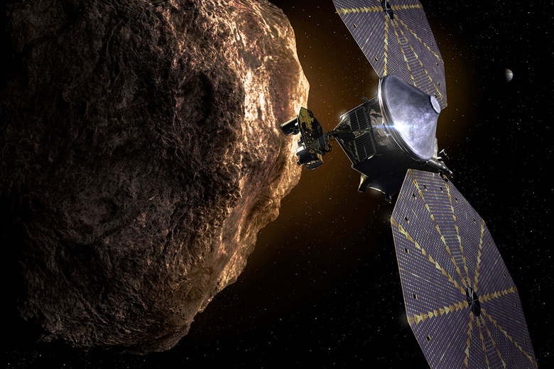 NASA Lucy probe explores a Jupiter Trojan asteroid