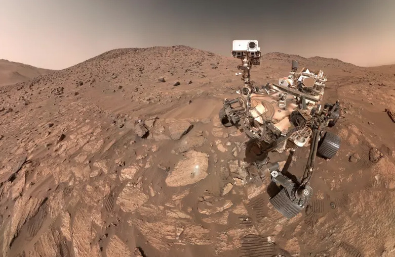 The rover on Mars.