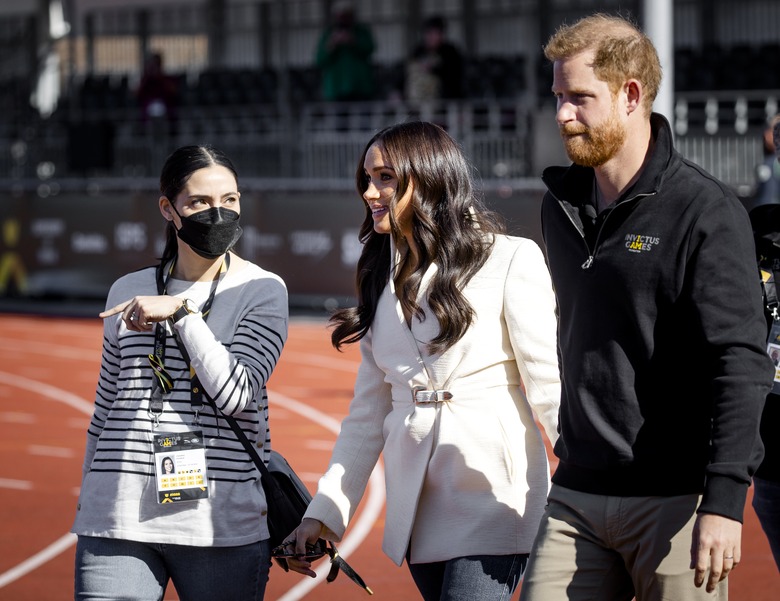 THE HAGUE - The Duke and Duchess of Sussex, Prince Harry and his wife Meghan Markle, during the athletics section of the fifth edition of the Invictus Games, an international sporting event for servicemen and veterans who have been psychologically or physically injured during their military service. ANP SEM VAN DER WAL (Photo by ANP via Getty Images)