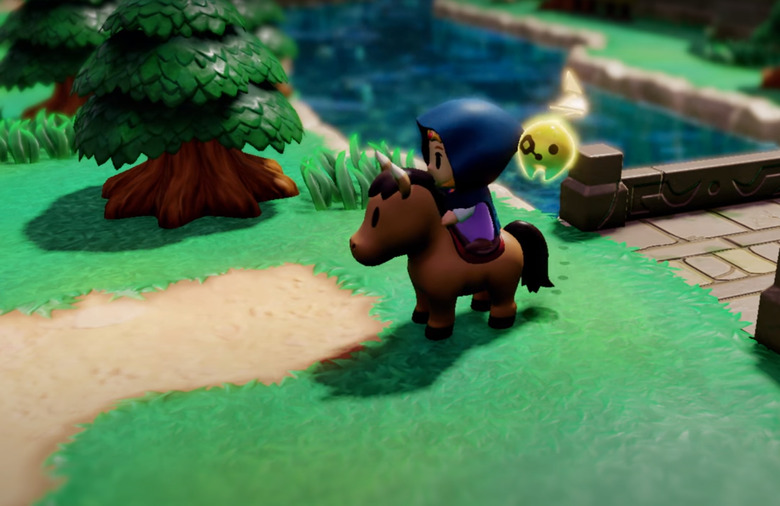 Princess Zelda on a horse. 