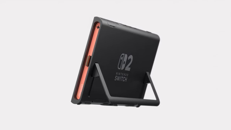 The new Nintendo Switch 2 comes equipped with a large stand.