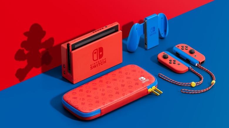 Nintendo's intensely red Mario-themed Switch will be available