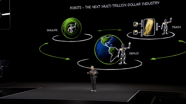Huang is now discussing robots.