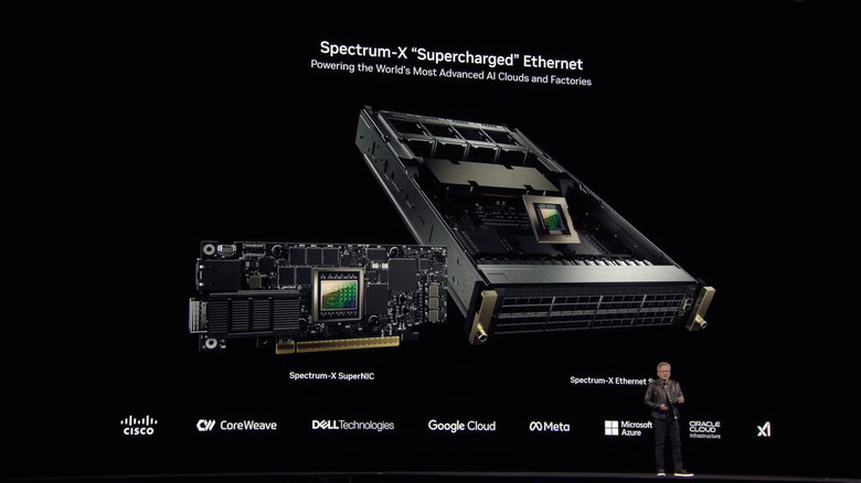 Huang showing the Spectrum-X 