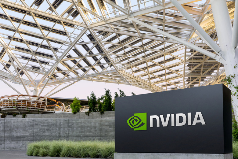 The logo of NVIDIA as seen at its corporate headquarters in Santa Clara, California, in May of 2022. Courtesy NVIDIA/Handout via REUTERS THIS IMAGE HAS BEEN SUPPLIED BY A THIRD PARTY.  MANDATORY CREDIT
