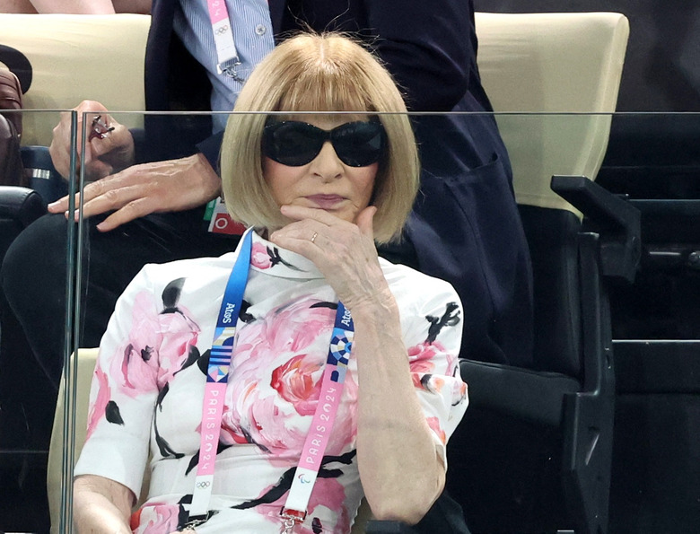 Paris 2024 Olympics - Artistic Gymnastics - Women's Qualification - Subdivision 1 - Bercy Arena, Paris, France - July 28, 2024. Vogue Editor-in-Chief Anna Wintour in the stands during the Women's Qualification. REUTERS/Mike Blake