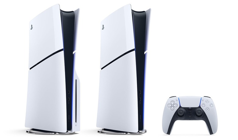 The Sony PlayStation 5 (left) and PlayStation 5 Digital Edition.