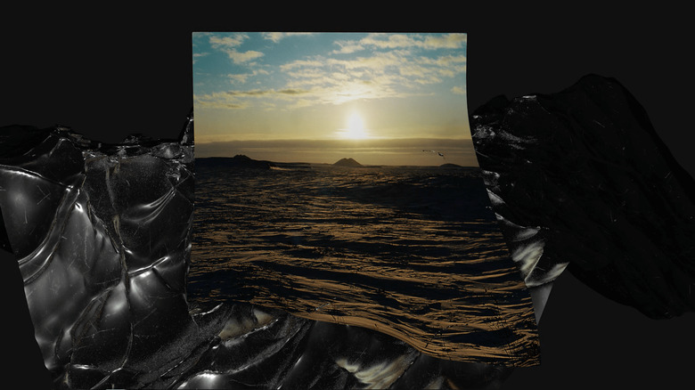 A CGI rendering of arctic terrain