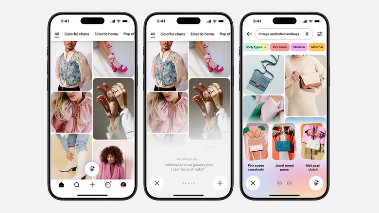 You start a search with Pinterest Assistant by tapping on the mic icon.
