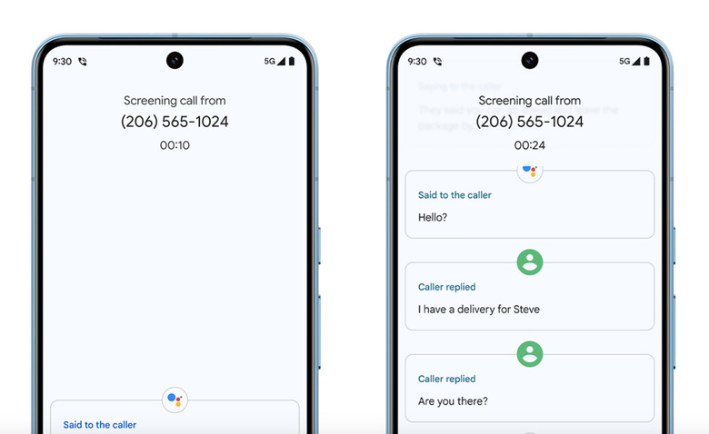 An image of Google Pixel's Call Screen tool.