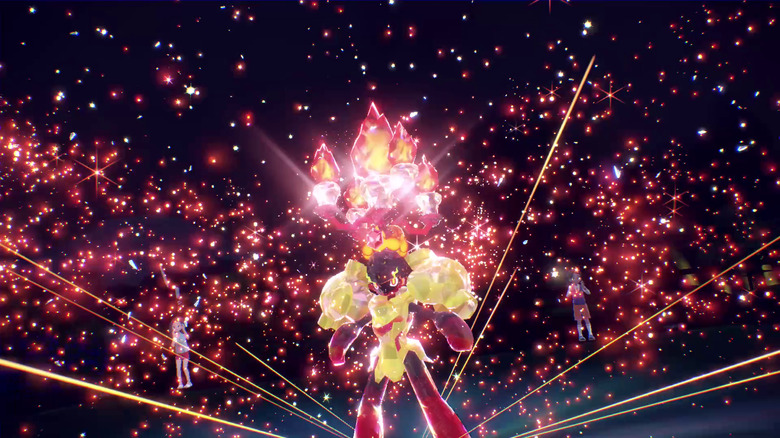 When your Pokémon terastallizes, they turn all crystalline and get a crown that corresponds to their tera type.