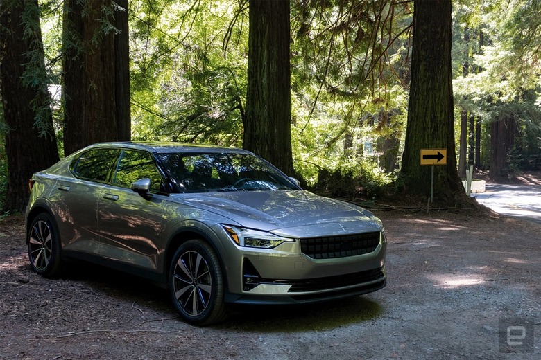 Polestar 2 in the forest