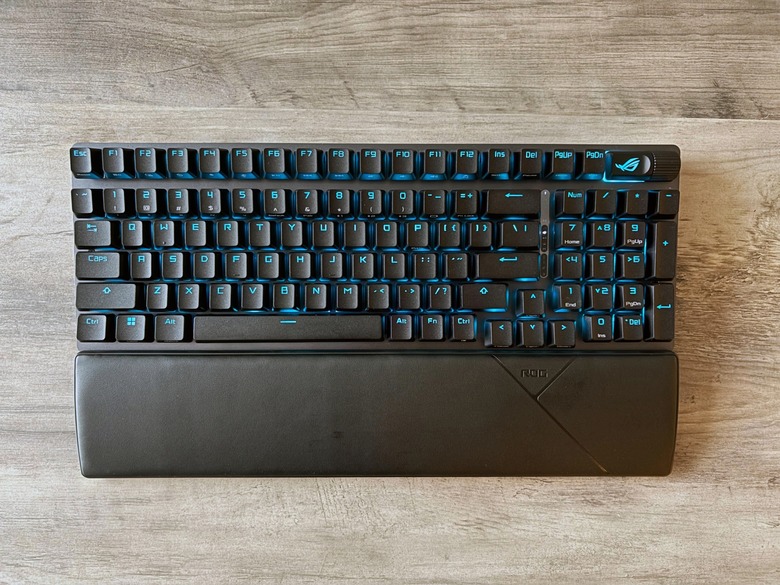 The ASUS ROG Strix Scope II 96 Wireless gaming keyboard.