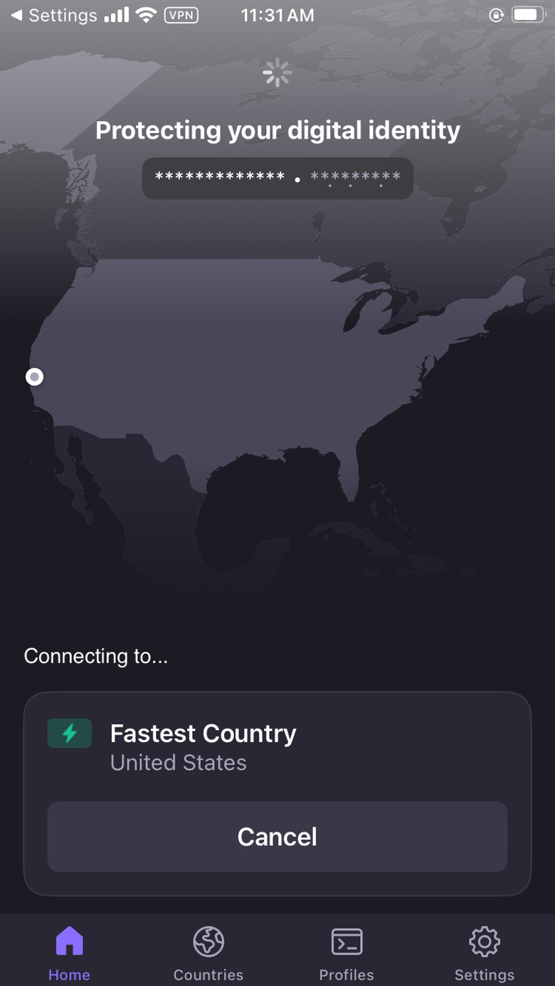 Proton VPN's app for iPhone and iPad.