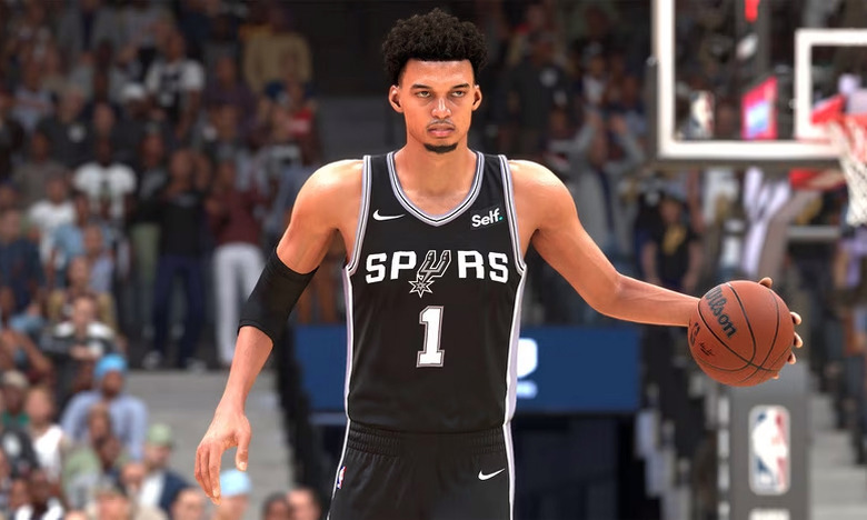 Spurs rookie Victor Wembanyama in NBA 2K24