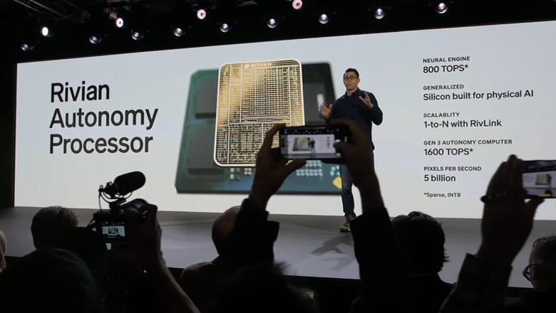 Rivian CEO RJ Scaringe introduces the company's custom processor.