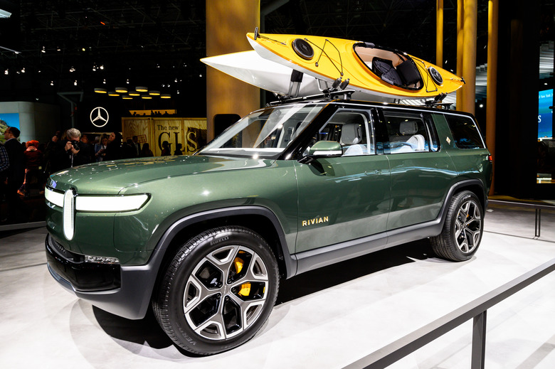 Rivian R1S seen at the New York International Auto Show at...