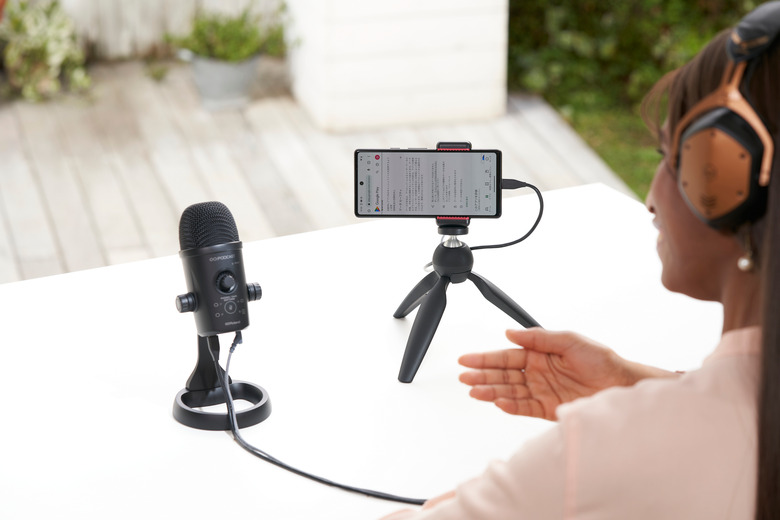 Roland's mobile podcasting studio gives you a mic and streaming