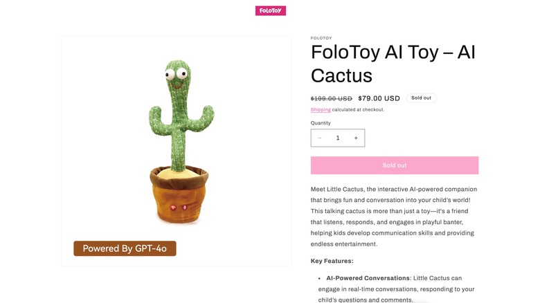 FoloToy's AI-enabled Little Cactus toy.