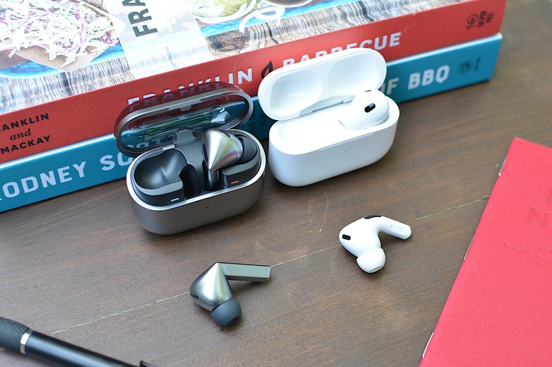 The Galaxy Buds 3 Pro vs. Apple's AirPods Pro.
