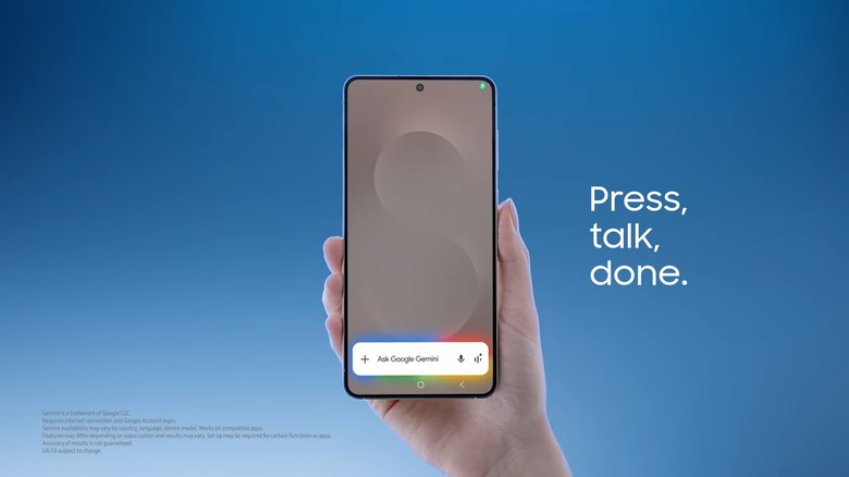The Galaxy Edge lets you access Google's Gemini AI functionality at the touch of a button.