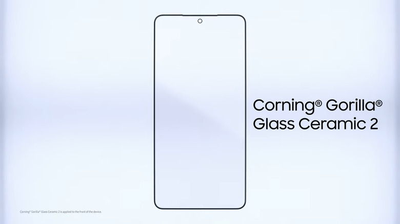 Samsung says the Edge is the first phone to feature Corning's Gorilla Glass Ceramic 2.