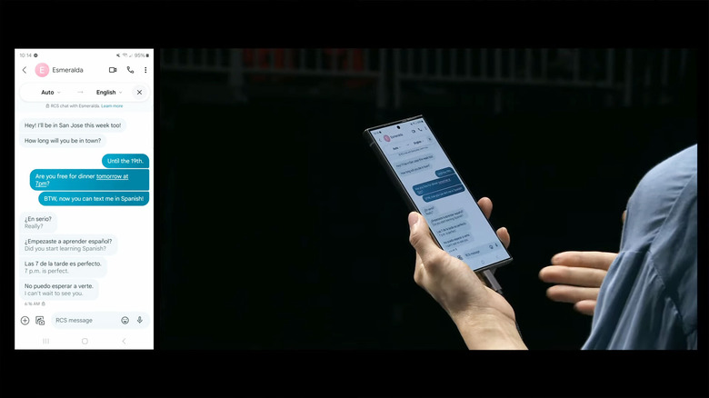 Samsung live translation demo