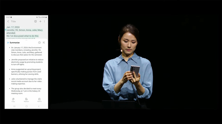 Samsung summarize