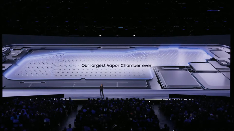 The new and largest Galaxy vapor chamber manages heat more efficiently and that extends to the battery.