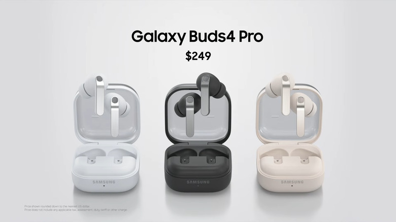 The Galaxy Buds4 Pro come in three colors.