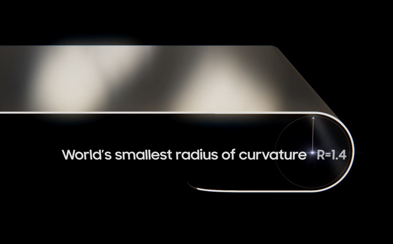 Samsung says its OLED folding display has the world's smallest curvature