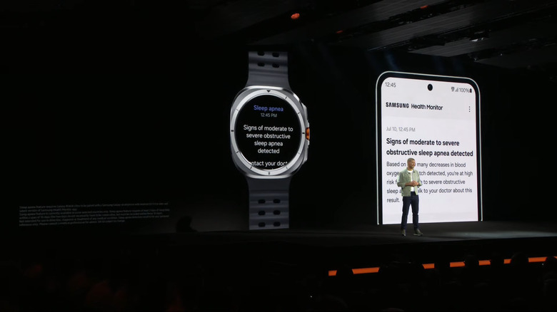 Galaxy Watch Ultra can detect sleep apnea.