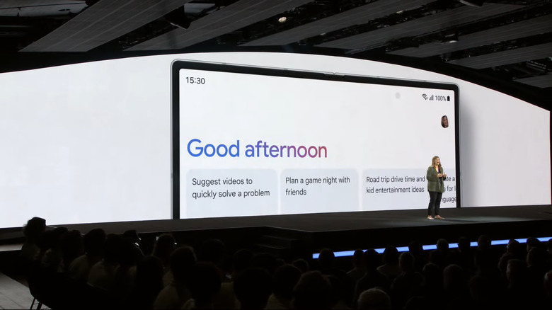 Jenny Blackburn announcing Gemini features on the new Galaxy Z Fold 6.