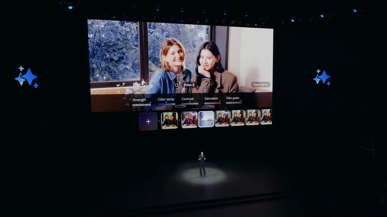 Photo customization options on new Galaxy S25 phones.