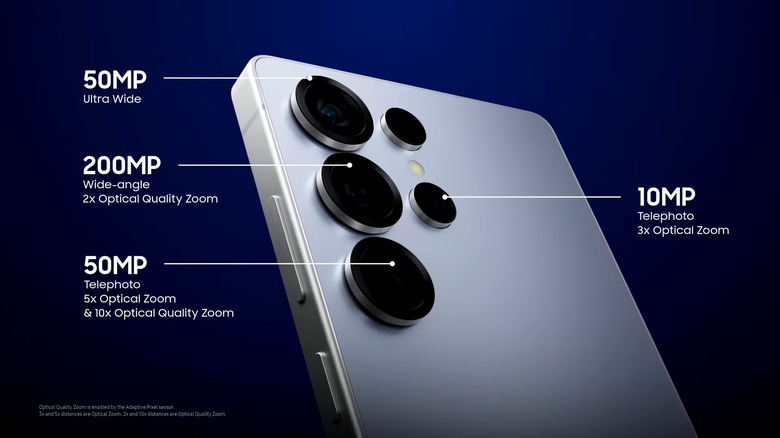 The camera array on the Galaxy S25 Ultra.