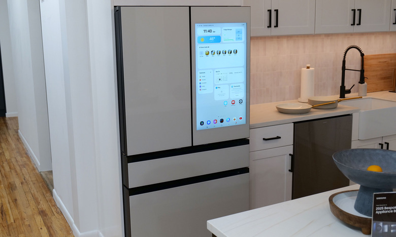 Samsung's massive 32-inch Family Hub+ display supports a number of widgets for stuff like weather, music and even TikTok.