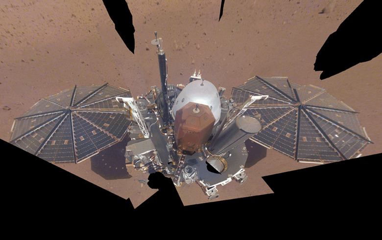 The last selfie taken by the Mars Insight lander.