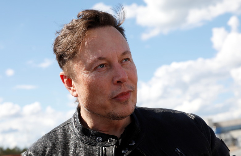 SpaceX founder and Tesla CEO Elon Musk looks on as he visits the construction site of Tesla's gigafactory in Gruenheide, near Berlin, Germany, May 17, 2021. REUTERS/Michele Tantussi
