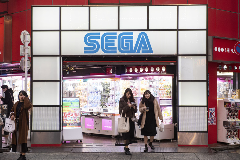 TOKYO, JAPAN - 2019/12/24: Japanese multinational video game developer and publisher, Sega seen at a gaming center in Tokyo, Japan. (Photo by Budrul Chukrut/SOPA Images/LightRocket via Getty Images)