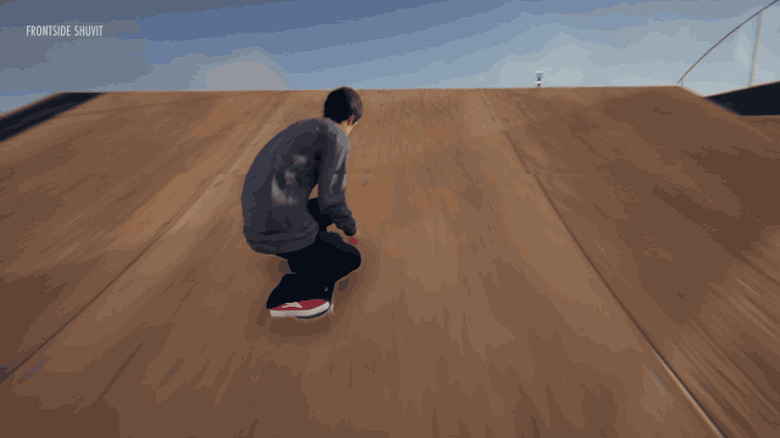 The Big Ramp is the perfect place to practice ridiculous spins.