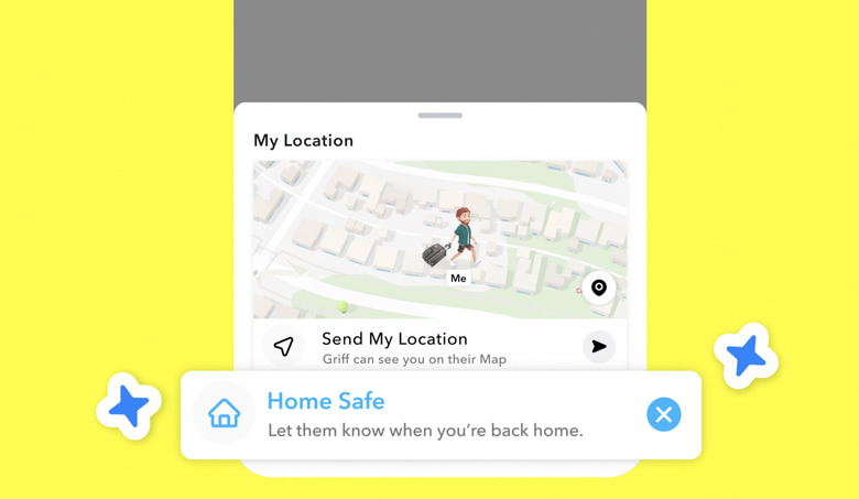A screenshot of the Snap Map.