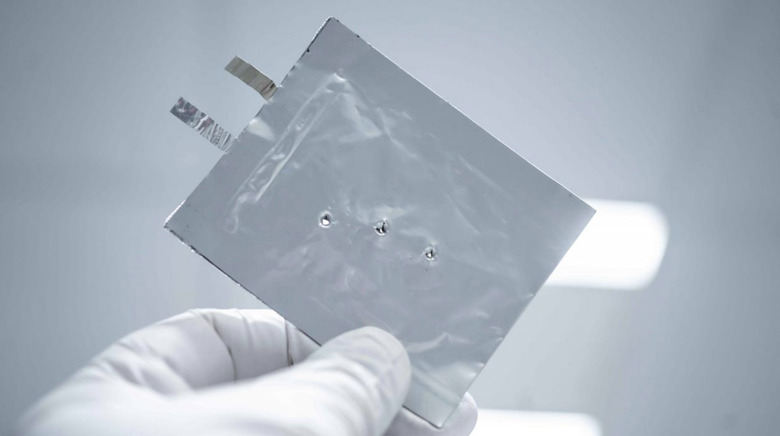 imec's solid state battery functioned even after a 3-nail penetration test