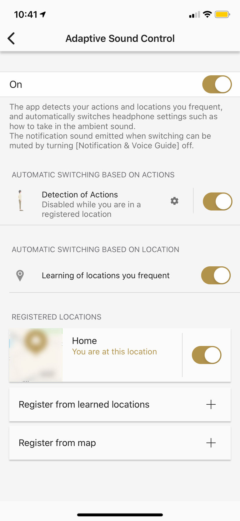 Sony Headphones app
