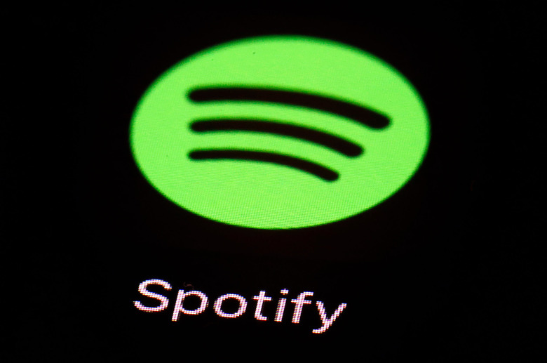 The Spotify app against a black background.
