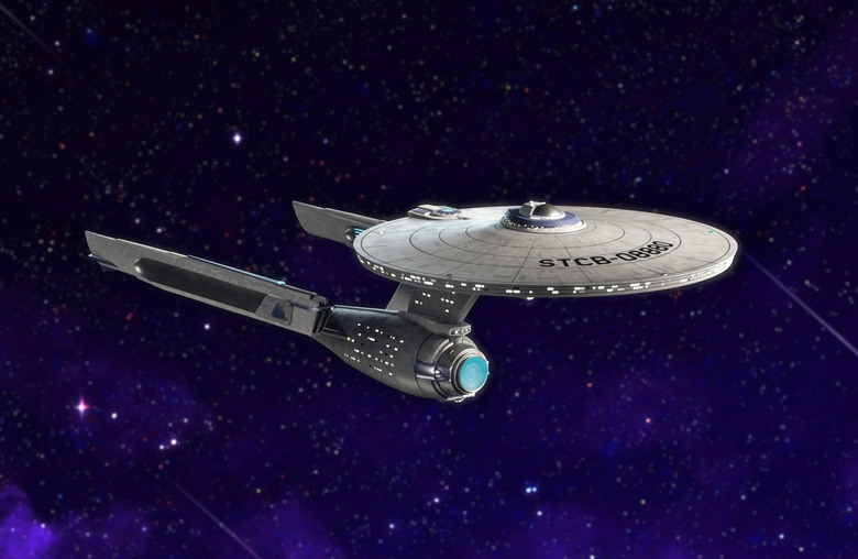 Star Trek Continuum starship NFT example, showing the Enterprise-like craft floating in space.