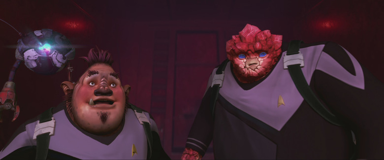 STAR TREK: PRODIGY: Ep#110 -- Angus Imrie as Zero, Jason Mantzoukas as Jankom Pog and Rylee Alazraqui as Rok-Tahk in STAR TREK: PRODIGY streaming on Paramount+. Photo: Nickelodeon/Paramount+Â©2022 VIACOM INTERNATIONAL. All Rights Reserved.