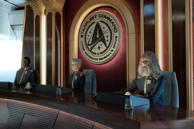 Starfleet in episode 202 âAd Astra per Asperaâ of Star Trek: Strange New Worlds, streaming on Paramount+, 2023. Photo Cr: Michael Gibson/Paramount+